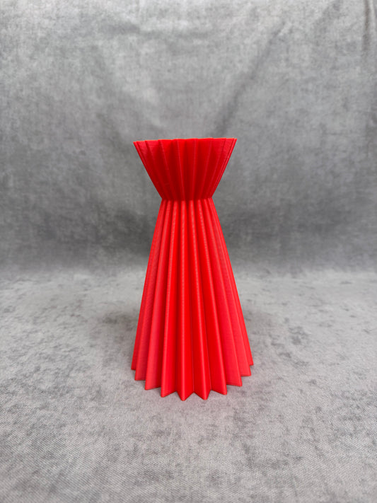 Linea Piros Bordázott Váza 23 cm - PLA Műanyag