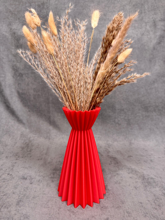 Linea Piros Bordázott Váza 23 cm - PLA Műanyag
